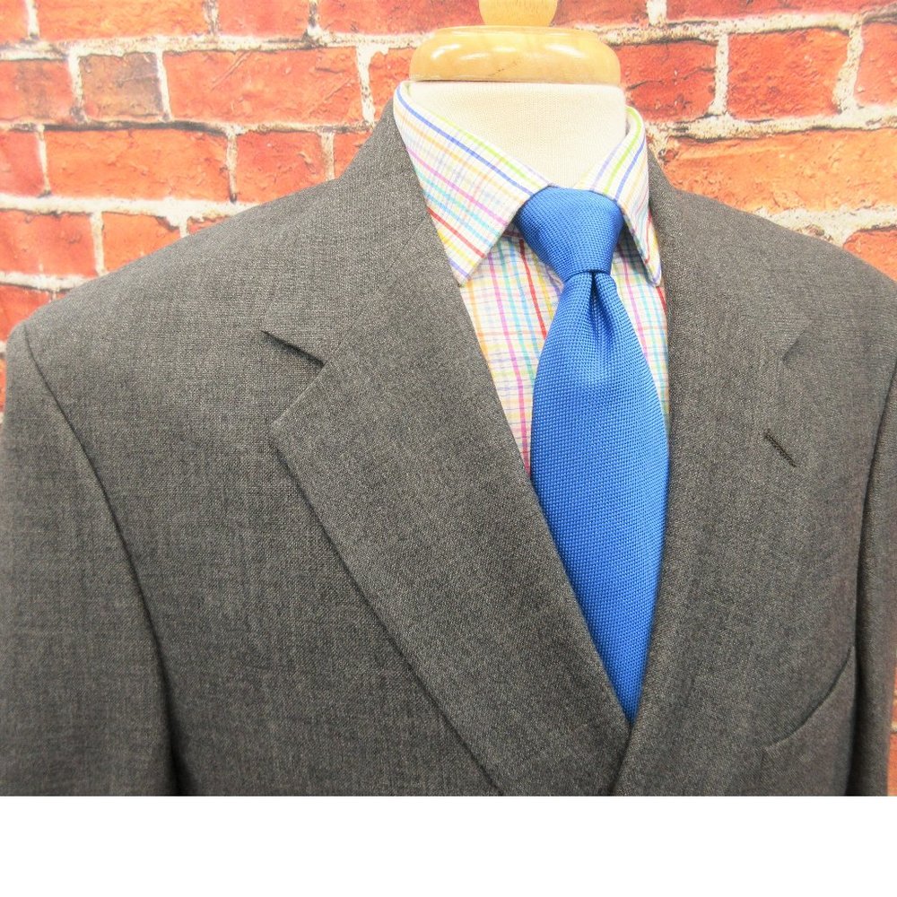 44 LONG- NEW! WIMBLEDON WOOL BLEND SPORT COAT GRAY